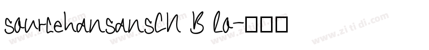 sourcehansansCN B lo字体转换